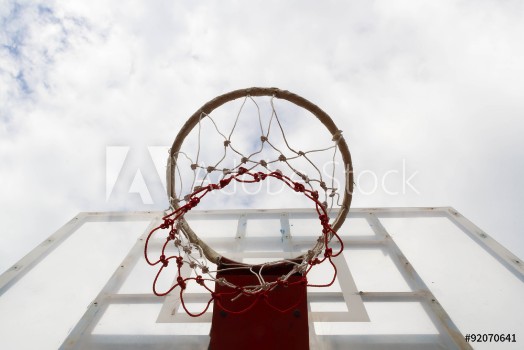 Picture of The basketball keys on the group of cloud